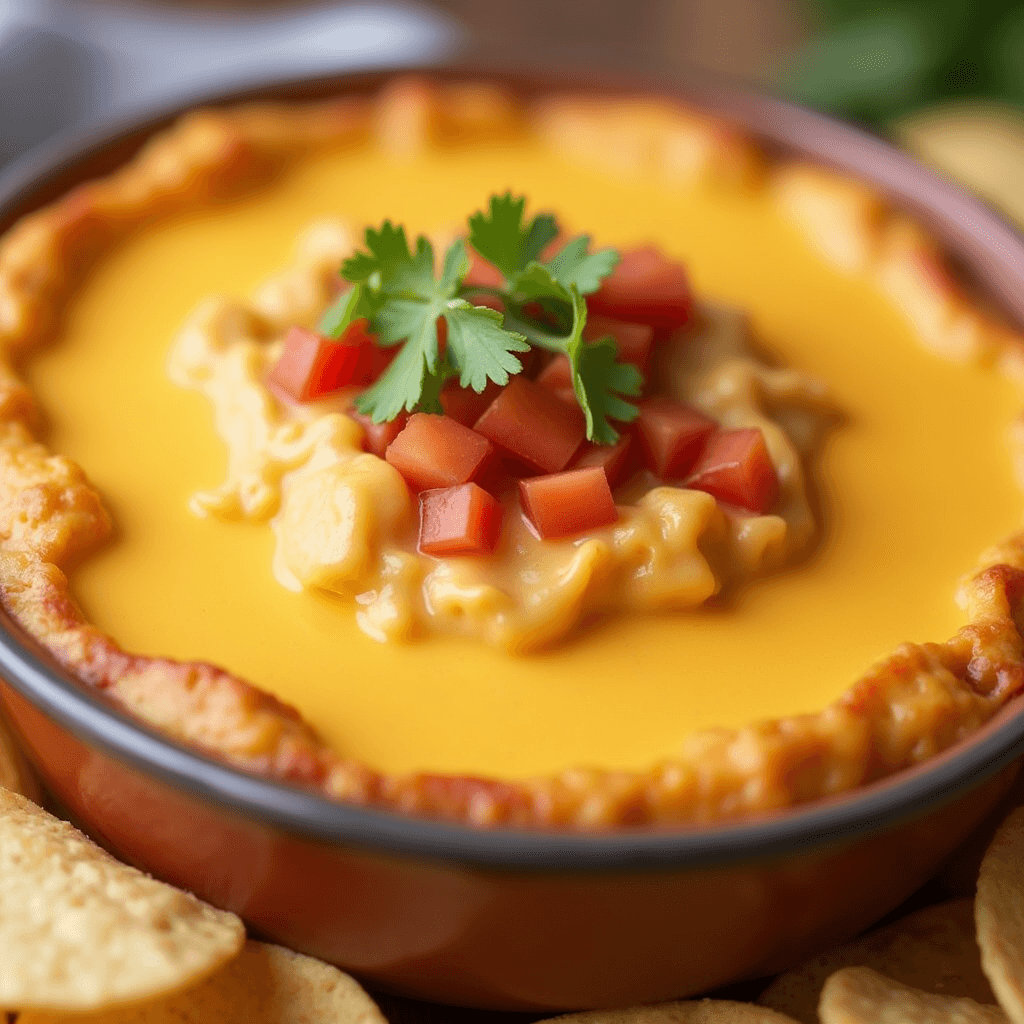 Creamy 3-Ingredient Rotel Dip served in a bowl with tortilla chips
