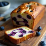 Sliced Blueberry Cream Cheese Bread