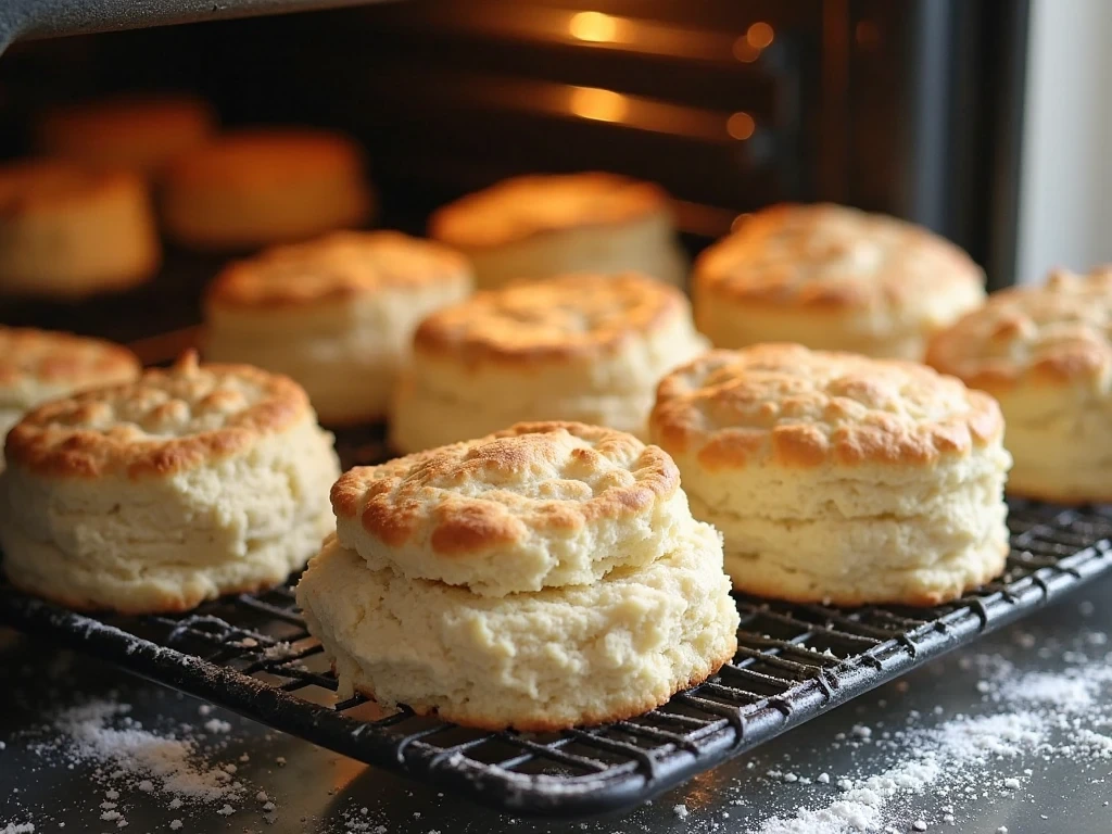 Raw biscuit dough on a baking tray ready to bake
